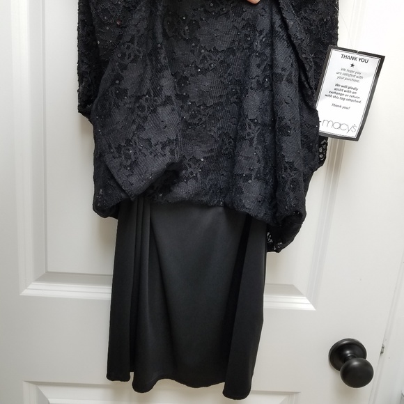 Lace & sequin black cocktail dress, NWT, gorgeous! - Picture 7 of 8